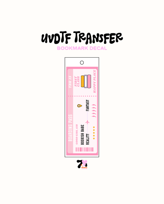 Boarding Pass - UVDTF Bookmark Decal