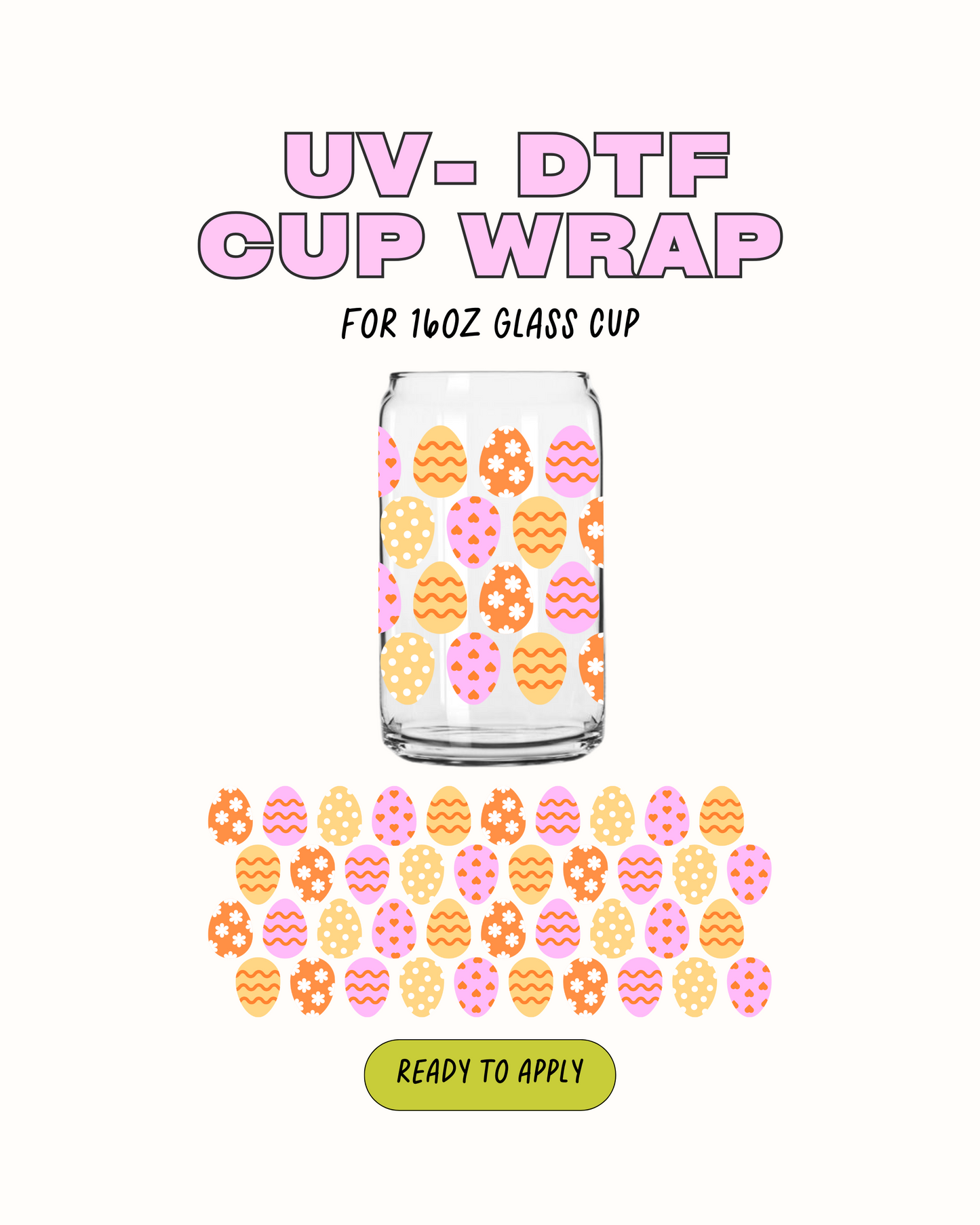 Cute Easter Eggs - UV DTF