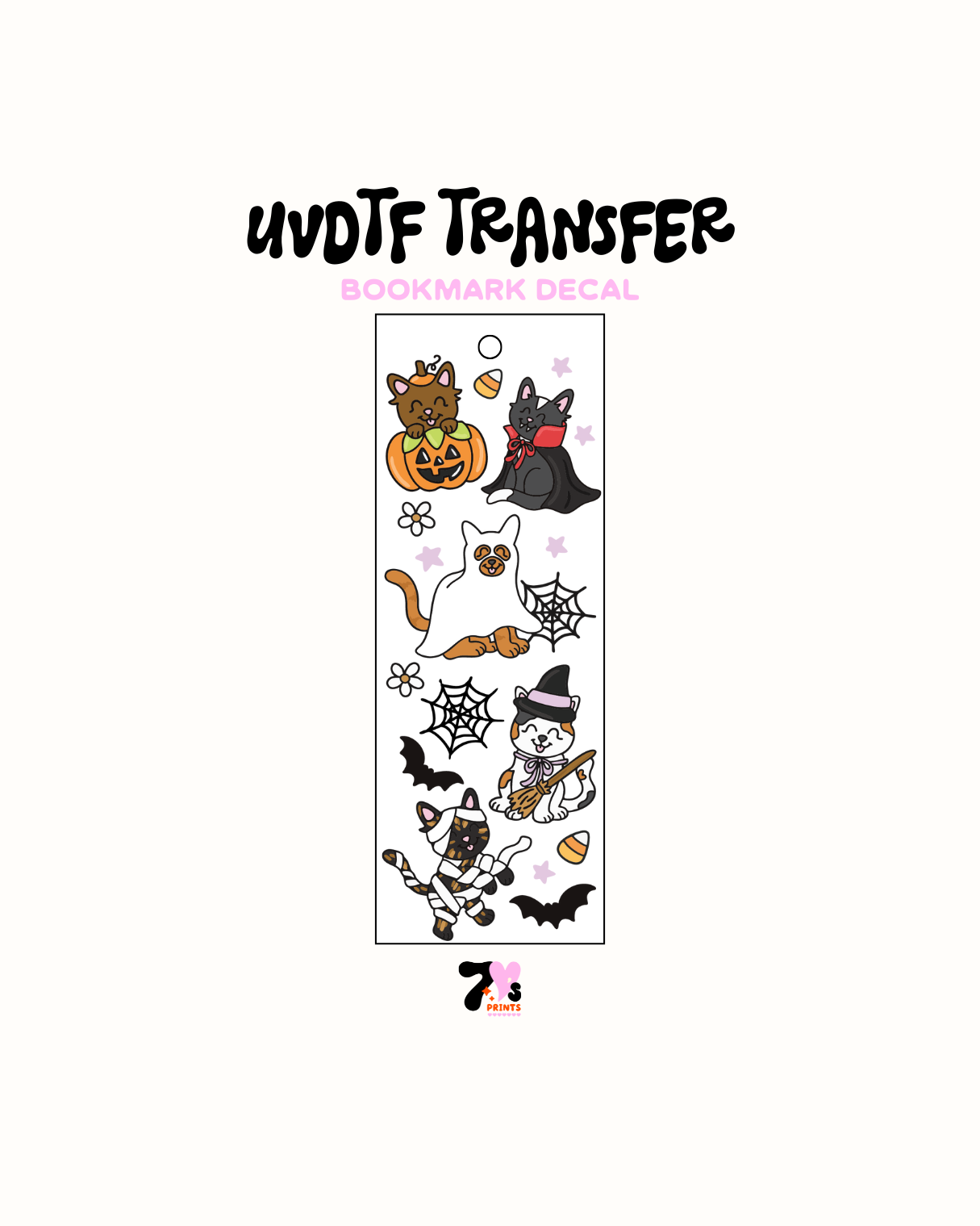 Spooky Cats - UVDTF Bookmark Decal