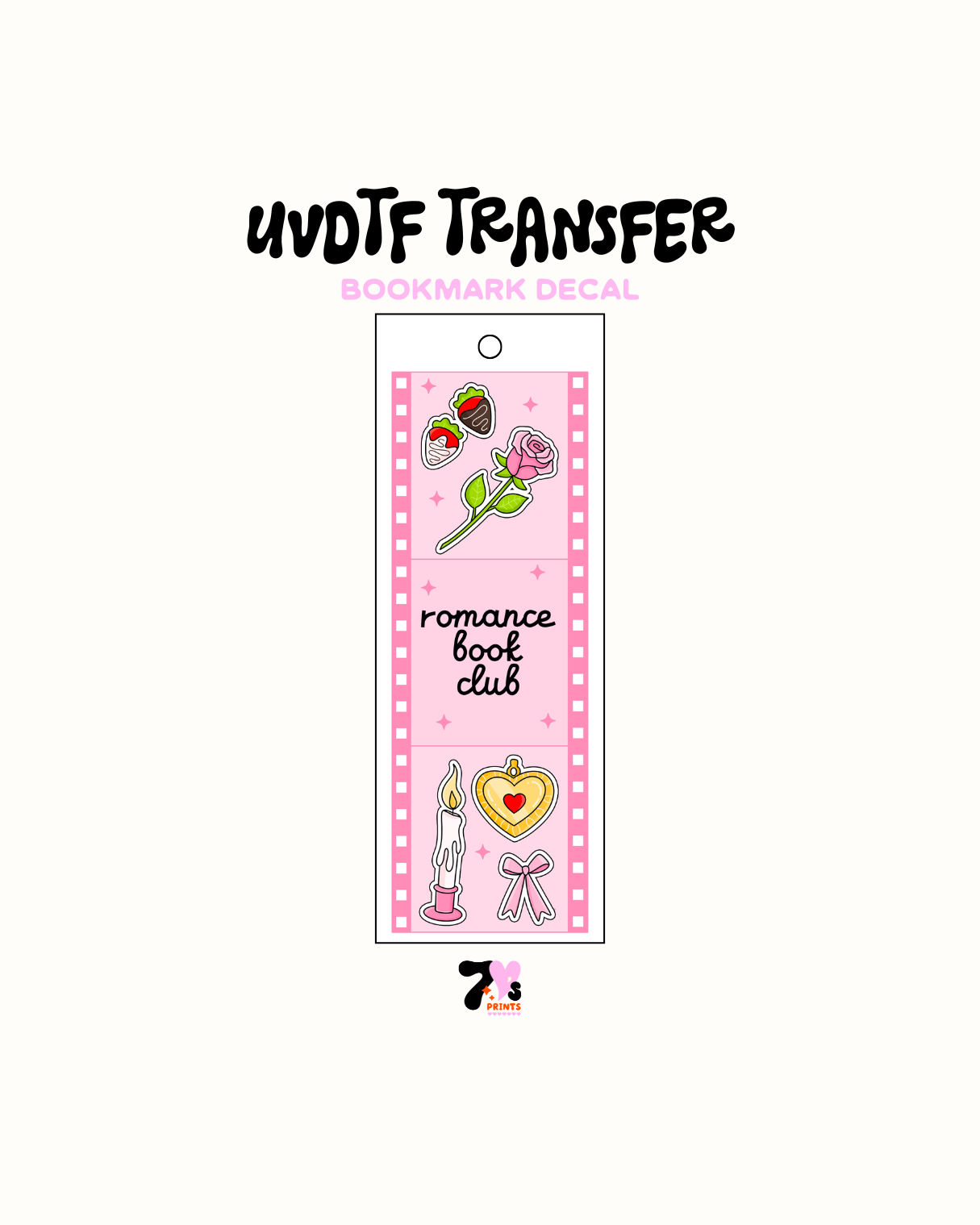 Romance Book Club- UVDTF Bookmark Decal