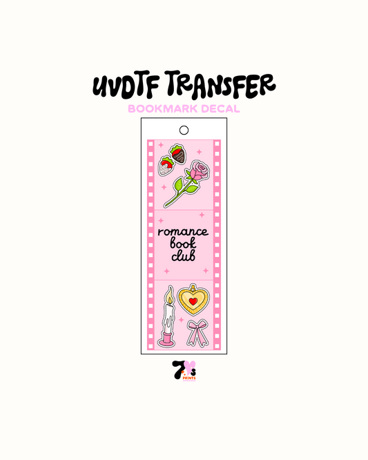 Romance Book Club- UVDTF Bookmark Decal
