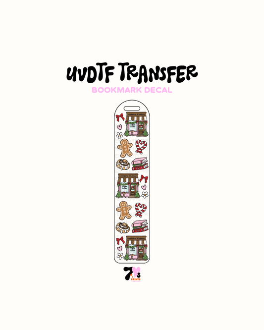 Xmas Bookstore and Bakery - UVDTF Bookmark Decal