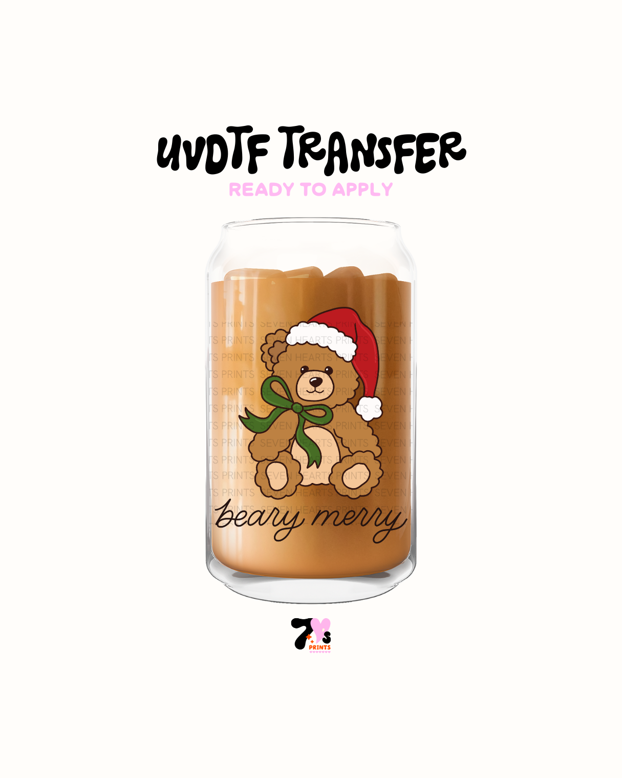 Beary Merry - UVDTF Decal