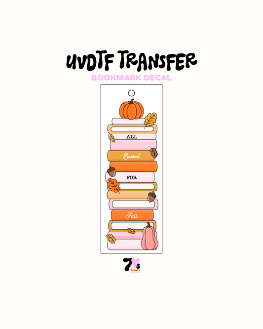 Fall books - UVDTF Bookmark Decal