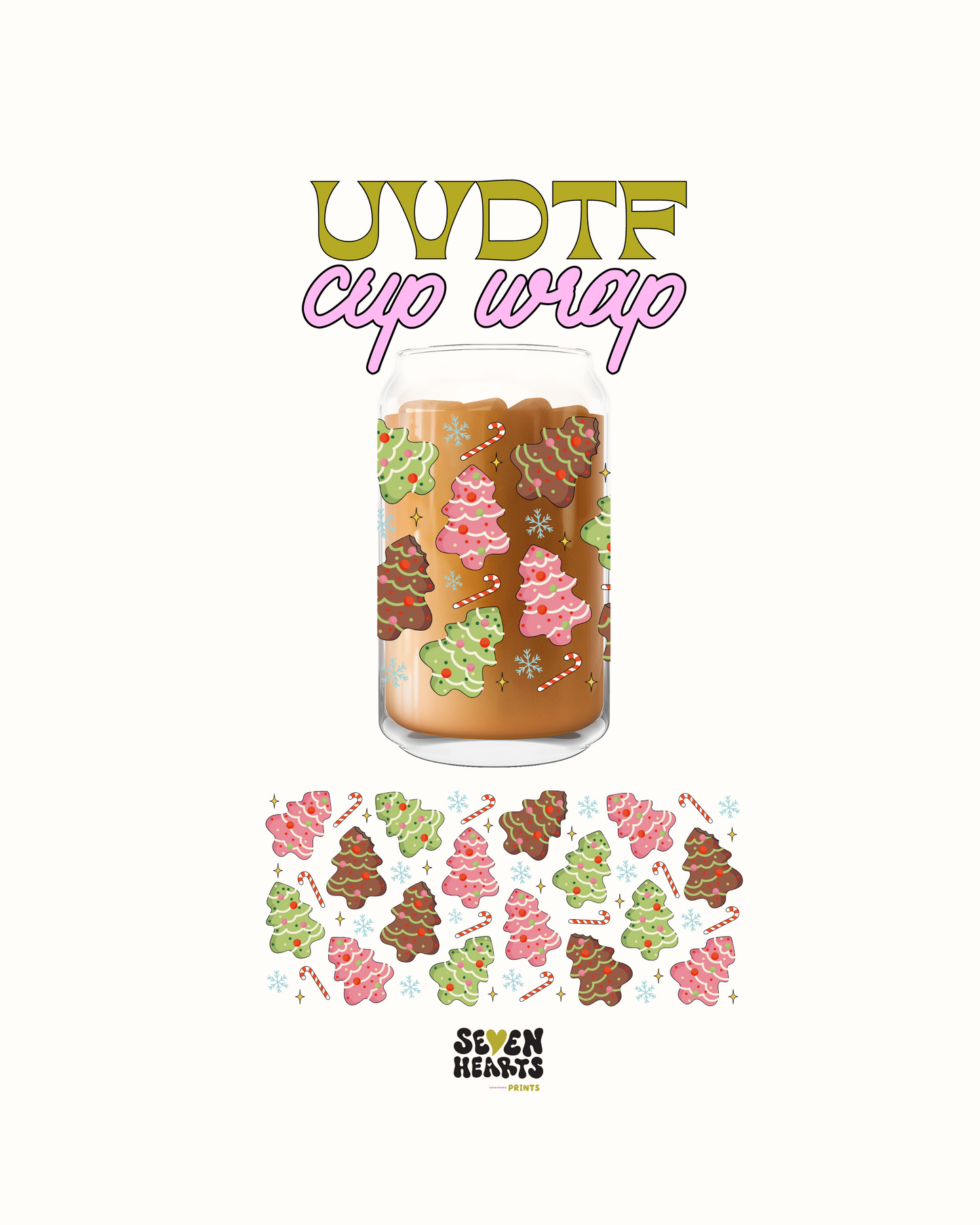 xmas tree and candicanes - UVDTF