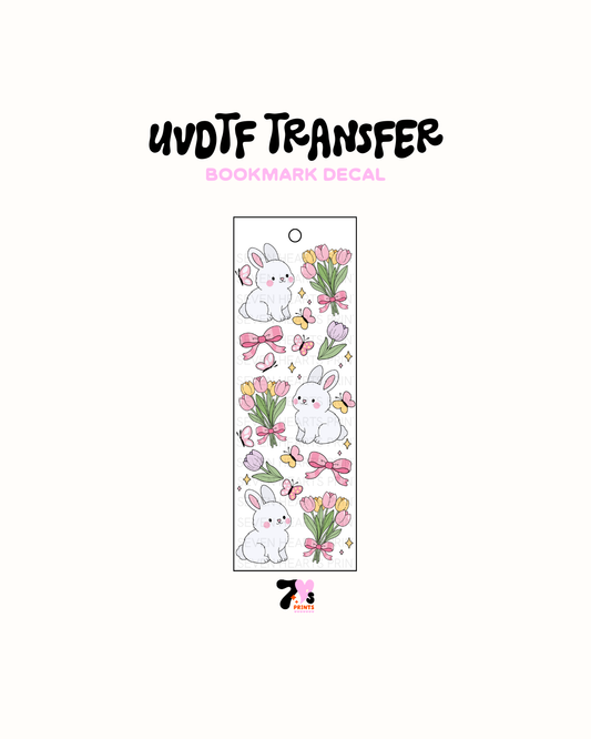 Cute Bunnies - UVDTF Bookmark Decal
