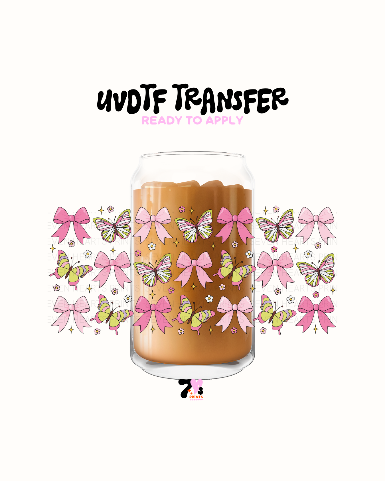 Butterflies and bows - UVDTF Wrap