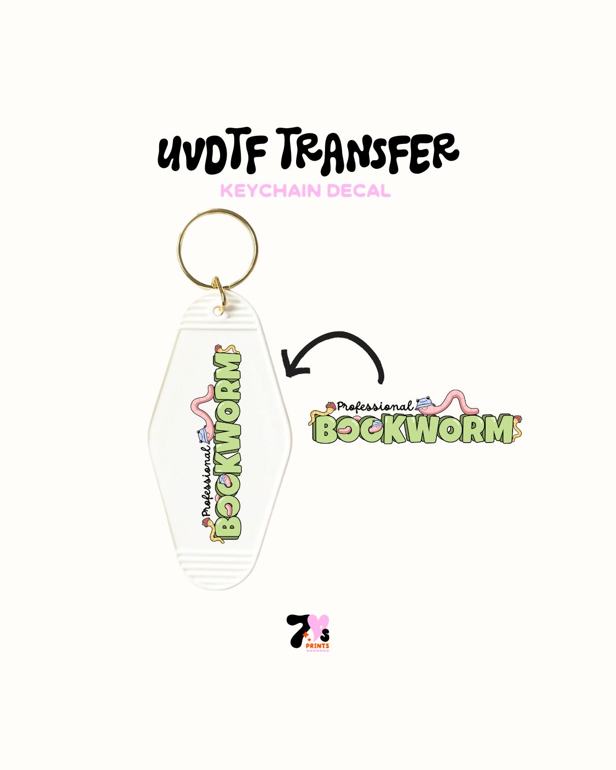 Bookworm - UVDTF Keychain