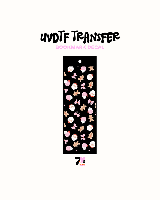 Santa and Bows - UVDTF Bookmark Decal