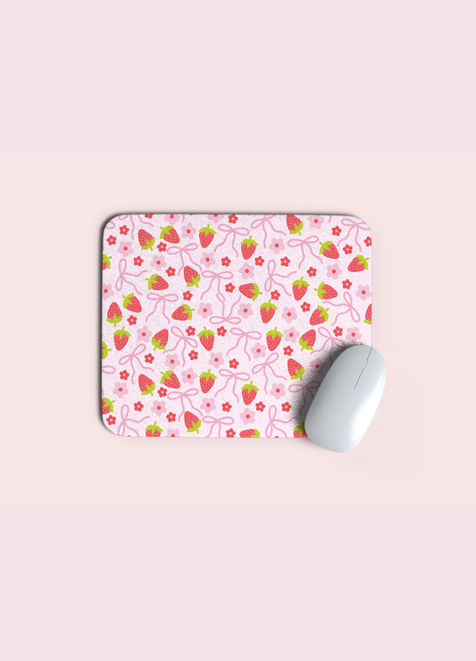 Straberry and Bows - Mouse Pad (Set of 4)