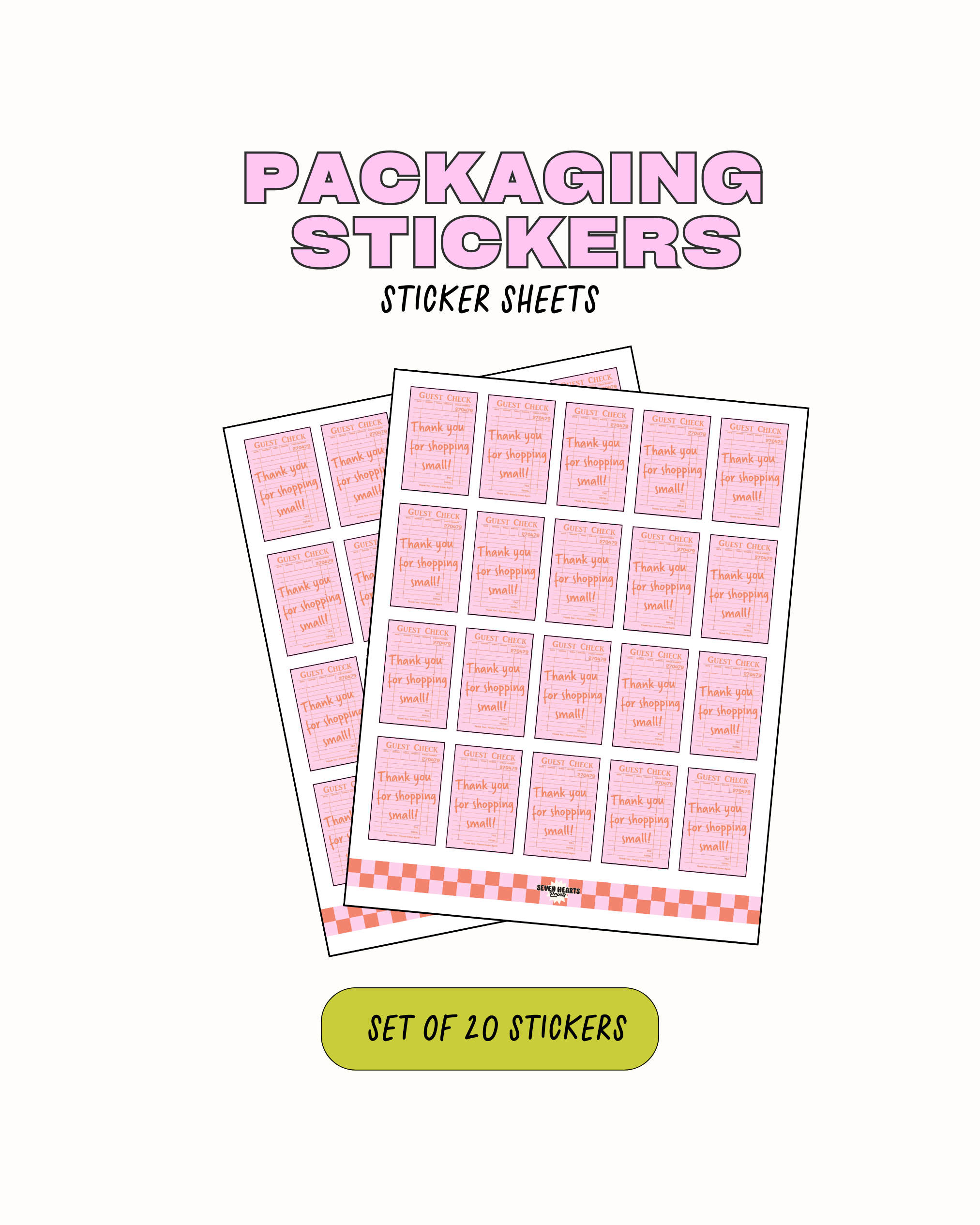 Packaging Sticker Sheets – Sevenheartsprints