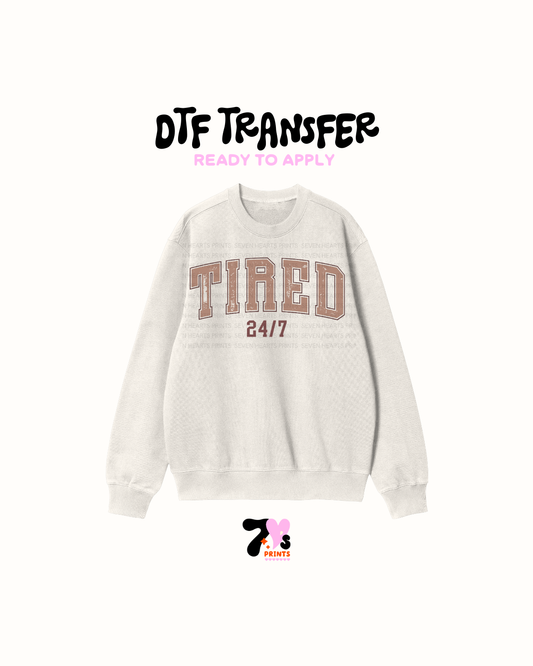 Tired brown DTF Transfers