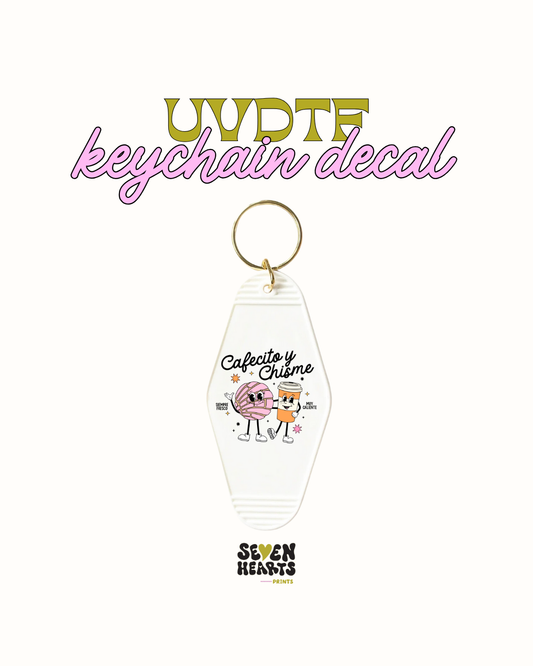 cafecito and chime - Keychain Decal Set of 5 UVDTF