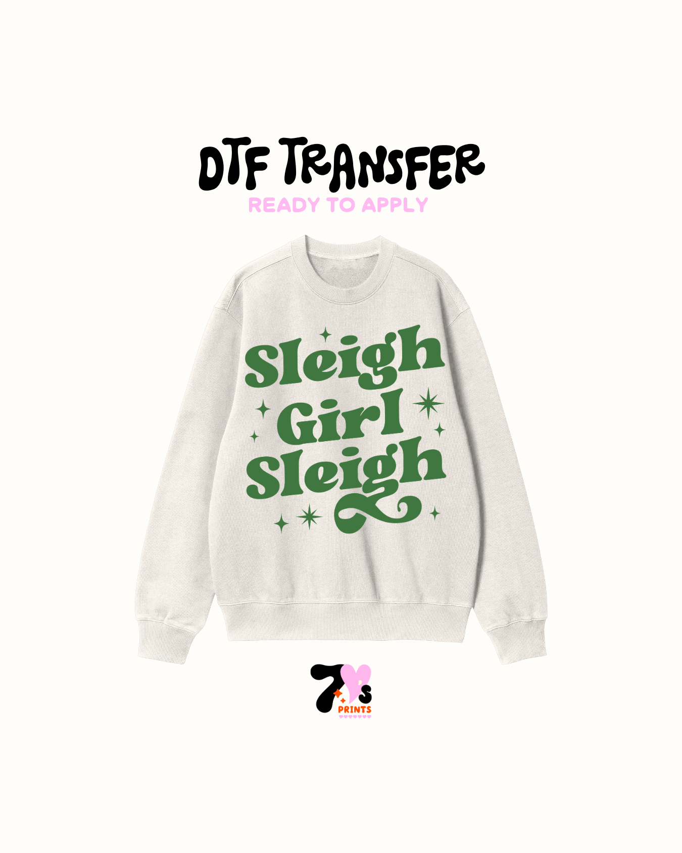 Sleigh girl sleigh-  DTF Transfers