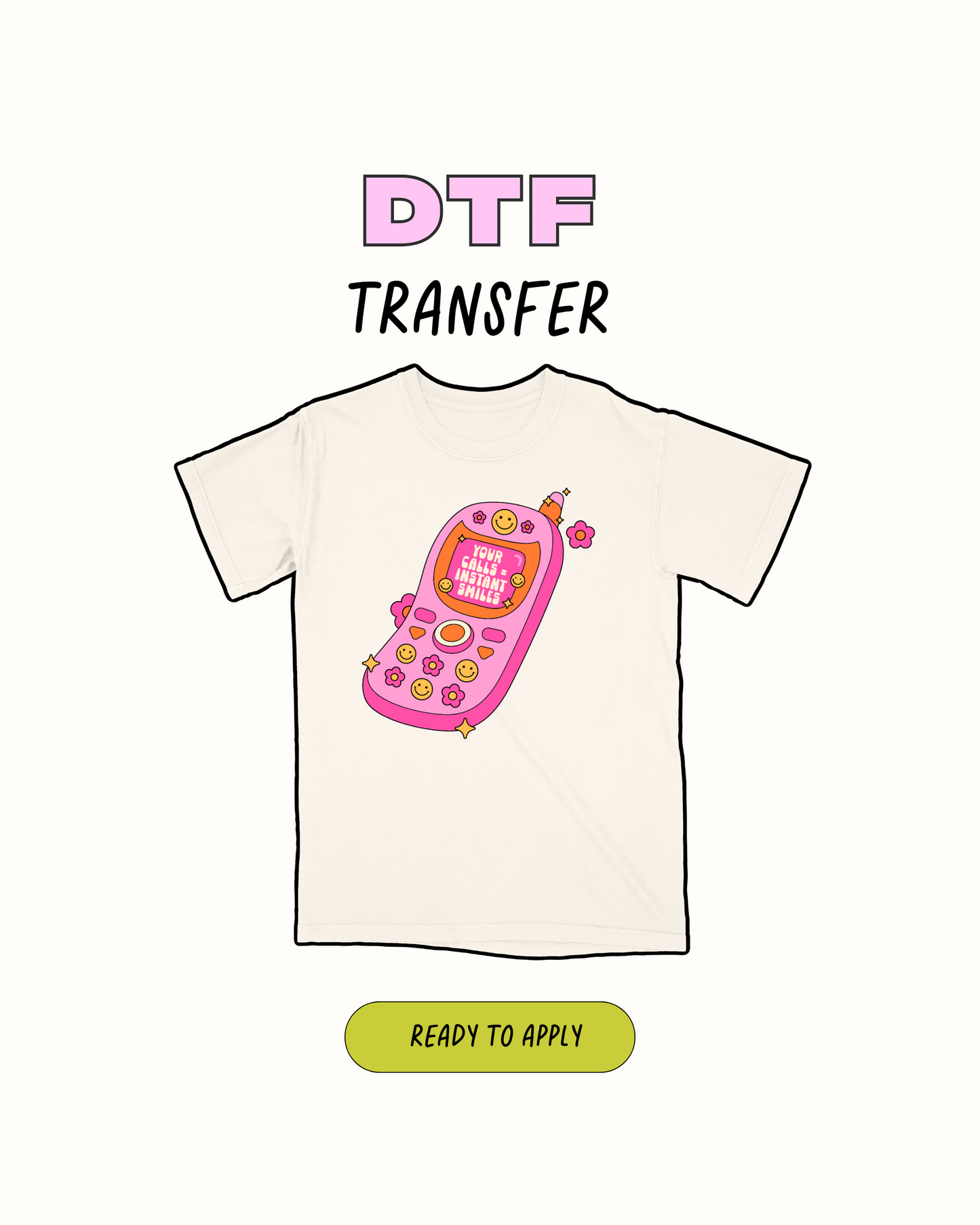 Lindo teléfono - Transferencia DTF