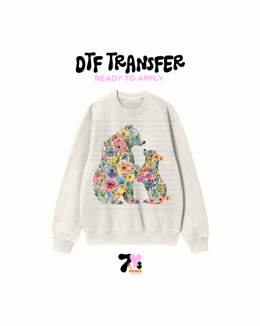 Flower bears DTF Transfers