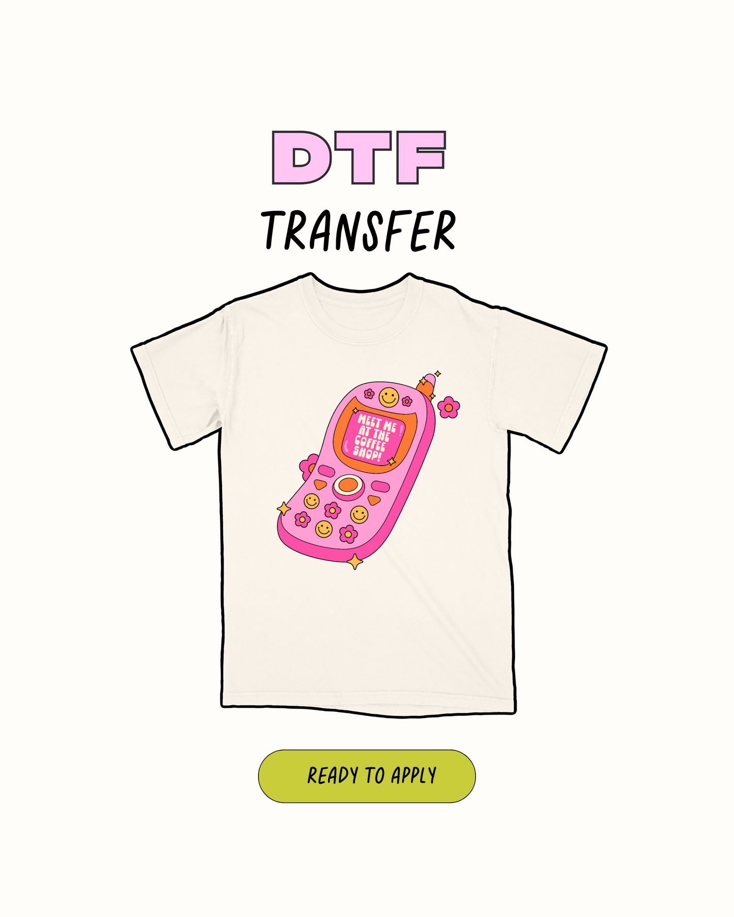 Cute phone - DTF Transfer