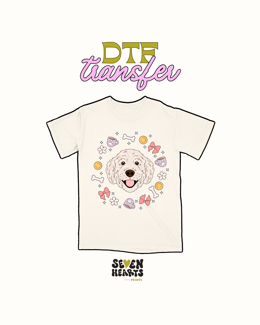 White lab dog - DTF Transfer