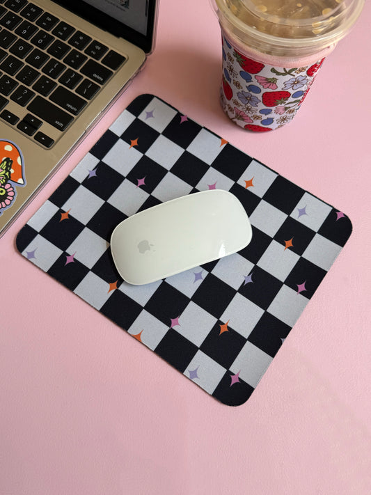 Checkered and starts  - Mouse Pad (Set of 4)
