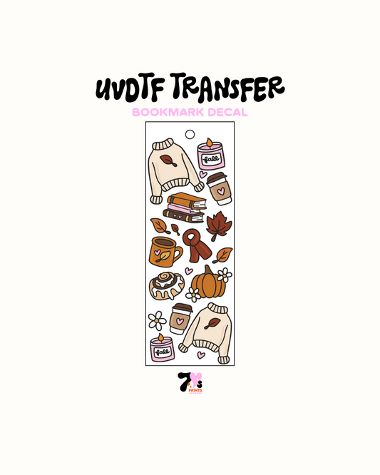 Cozy Vibes - UVDTF Bookmark Decal