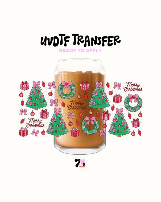 Pink merry xmas - UVDTF Wraps