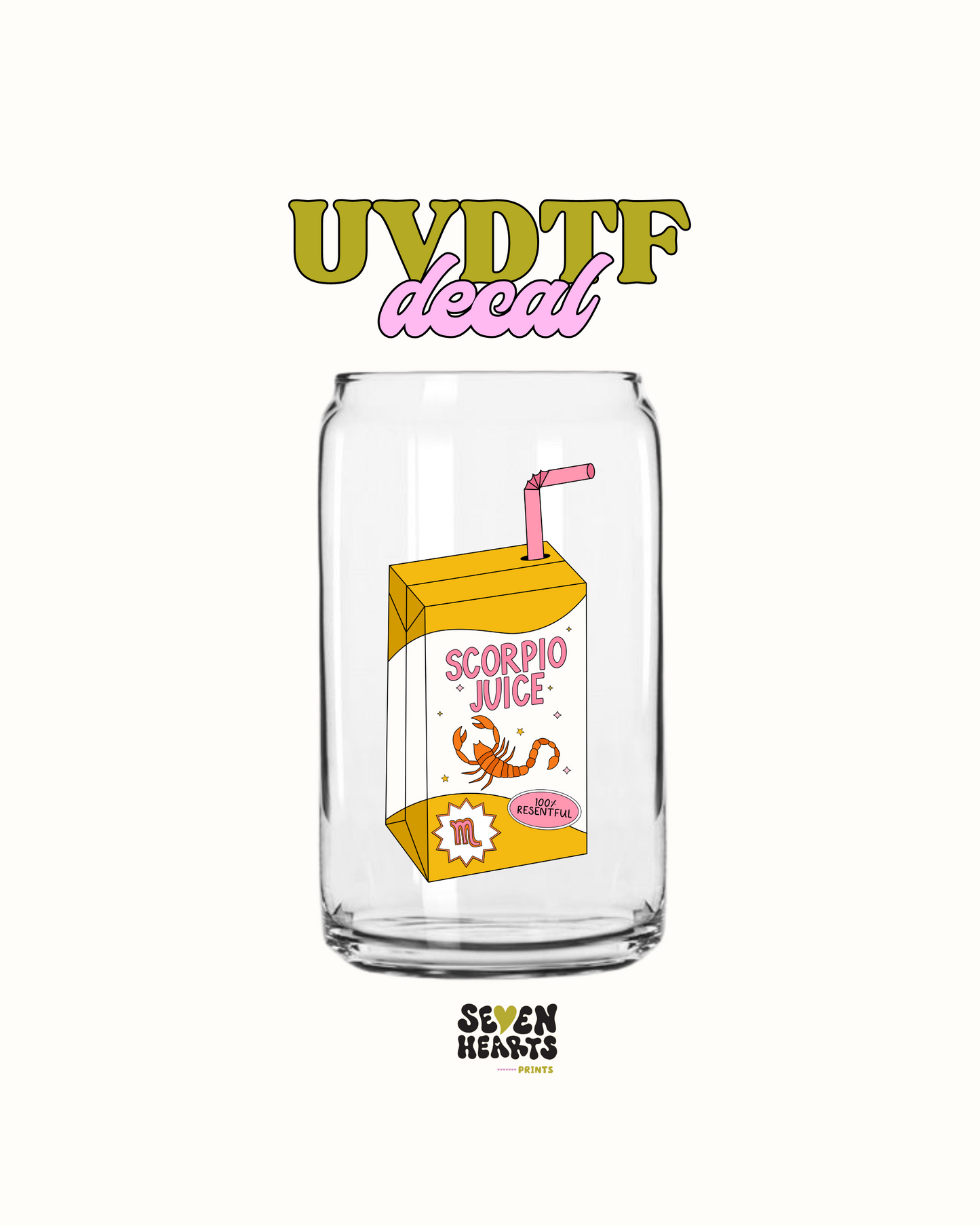 Zodiac sign Juice Box  - UVDTF