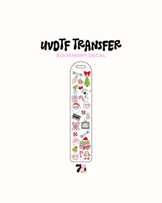 Xmas Cute Icons - UVDTF Bookmark Decal