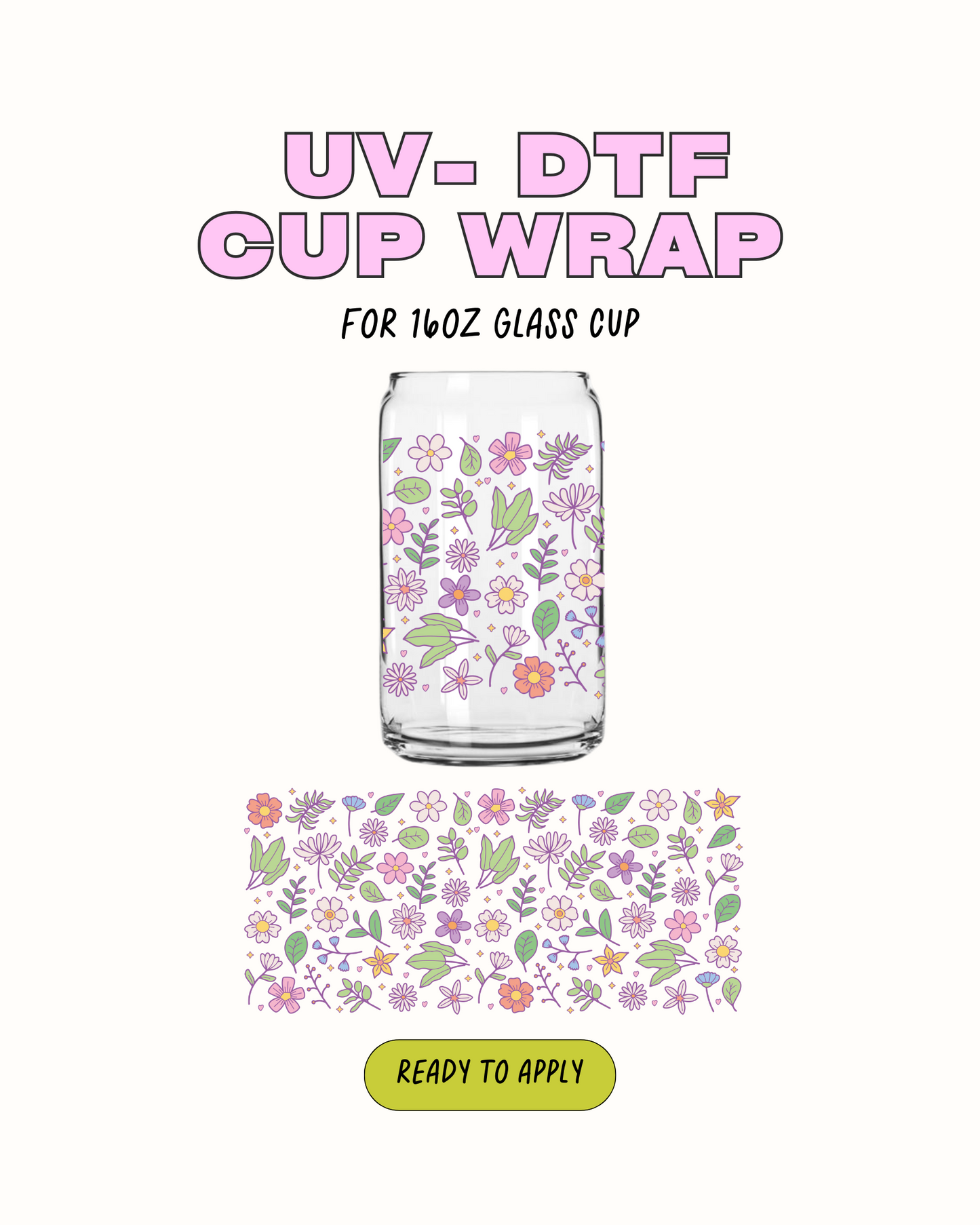 Pastel flowers - UV DTF