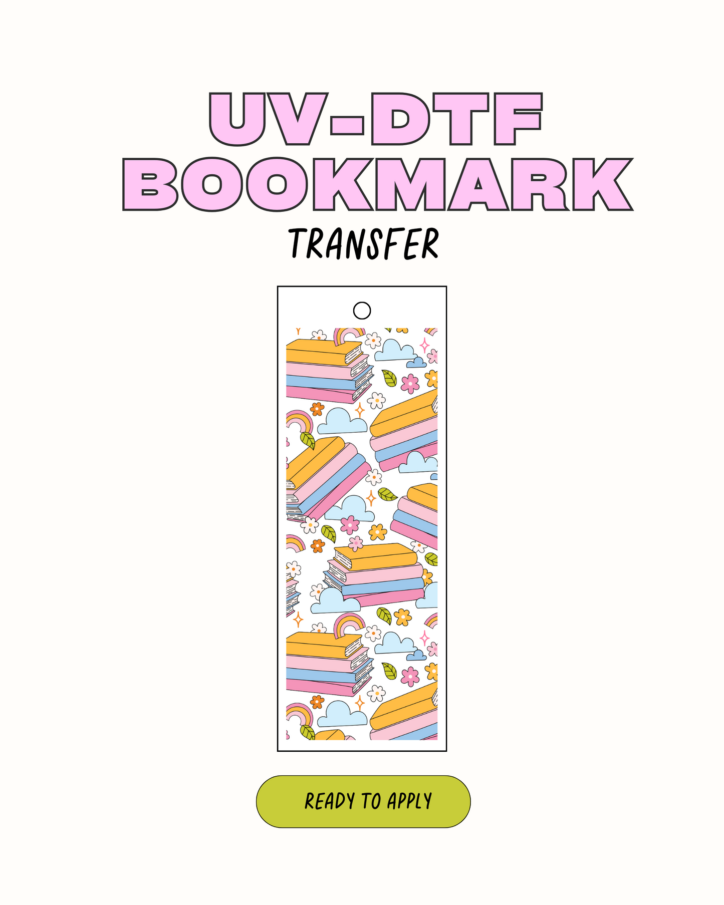 Book Lover - UVDTF Bookmark Decal
