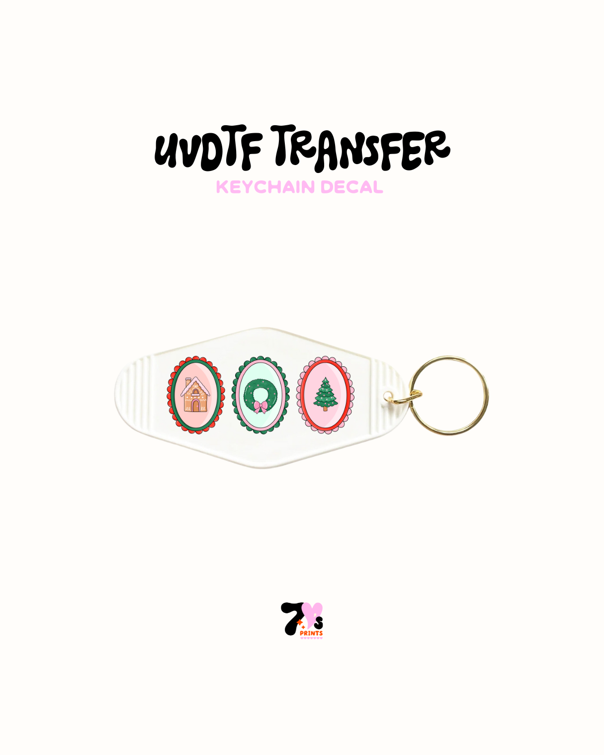 Holiday Stamps - UVDTF Keychain