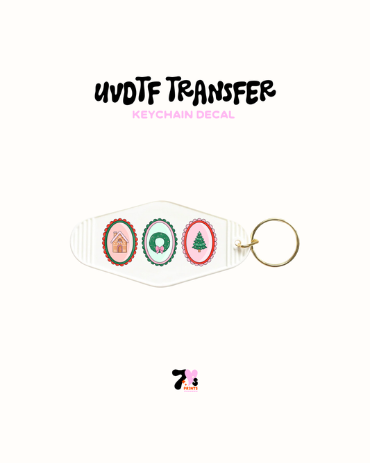 Holiday Stamps - UVDTF Keychain
