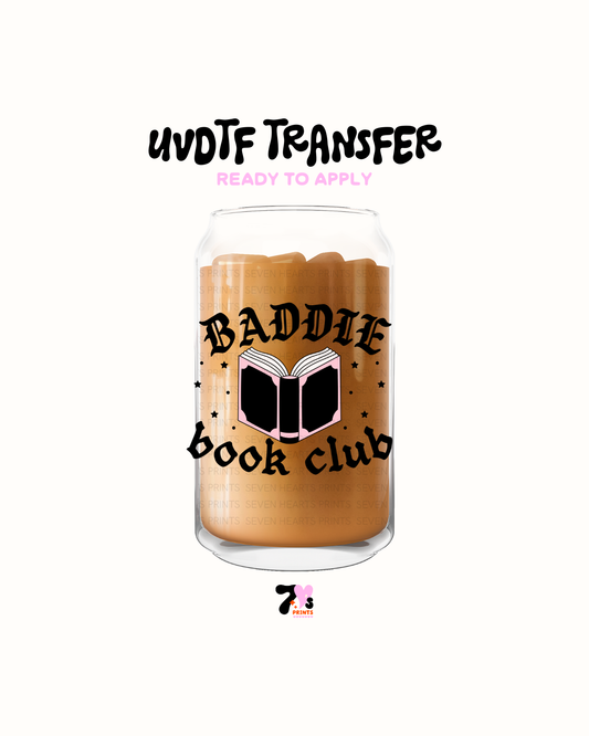 Baddie BookClub Pink - UVDTF Decal