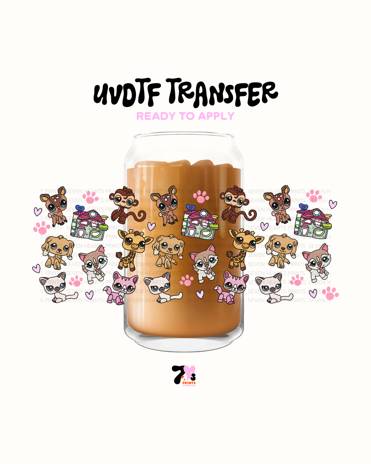 Cats and giraffes- UVDTF Wrap