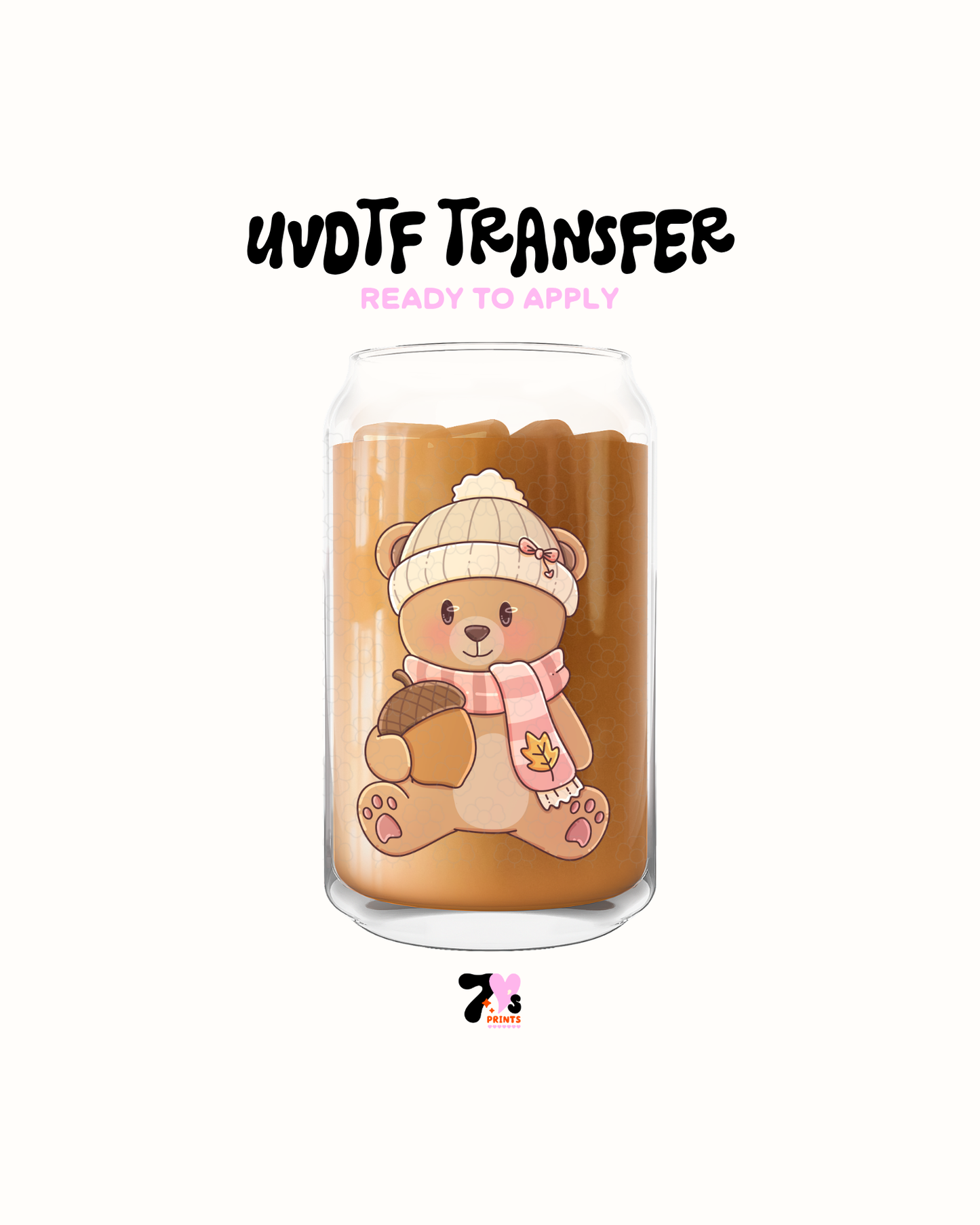 Cute fall bear - UVDTF Decal