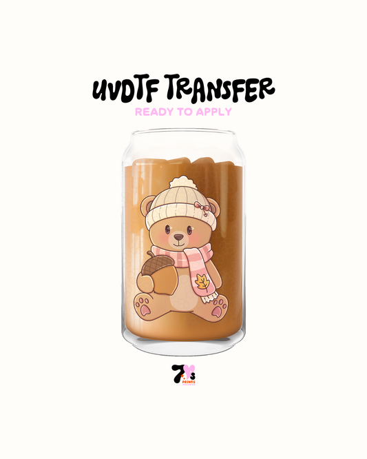 Cute fall bear - UVDTF Decal