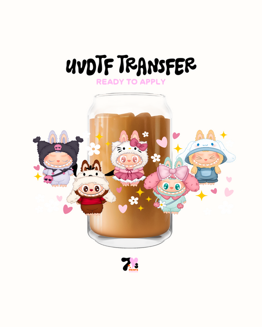 Labubu Kitty and friends - UVDTF Wrap