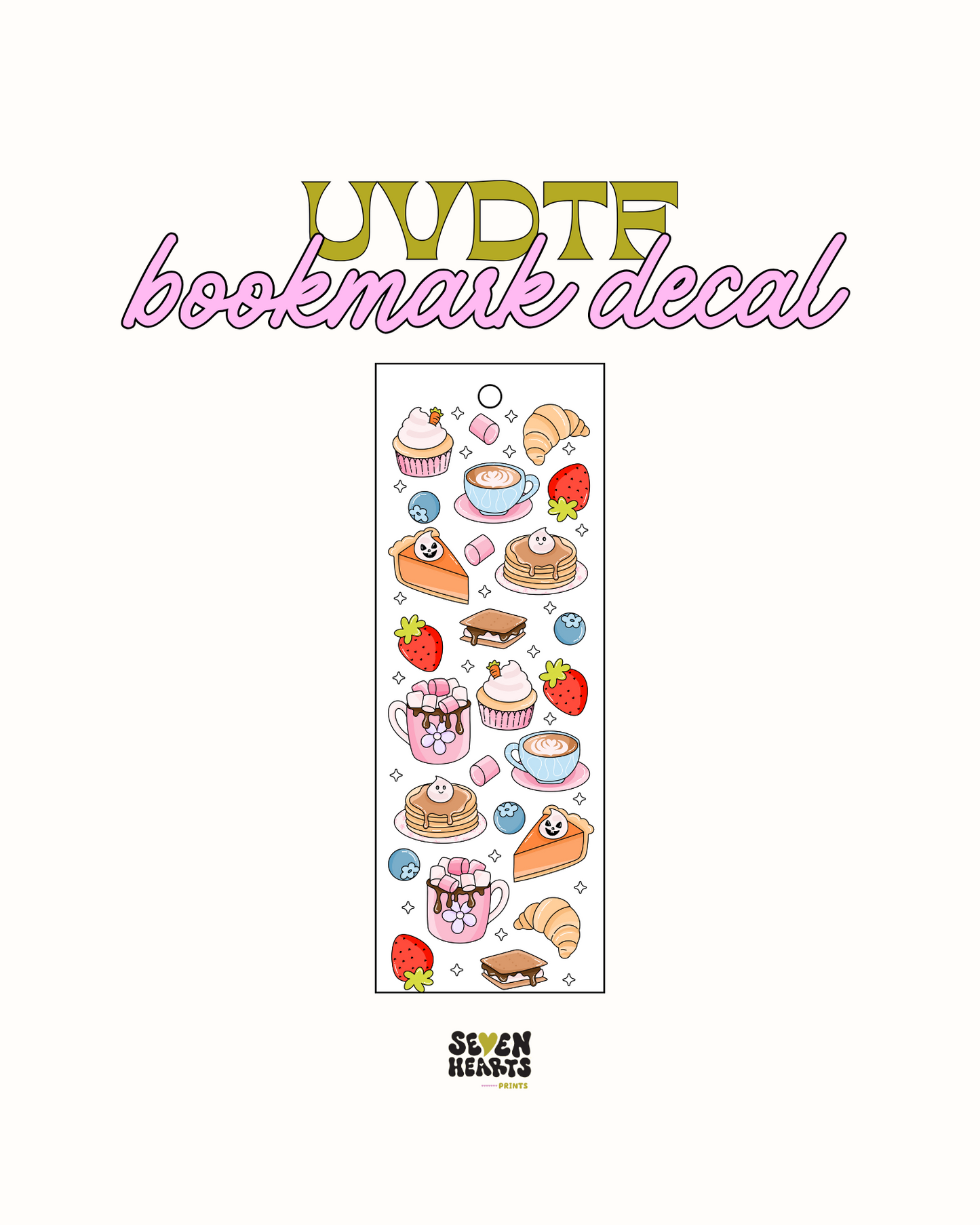 Pancakes cup cakes - UVDTF Bookmark Decal