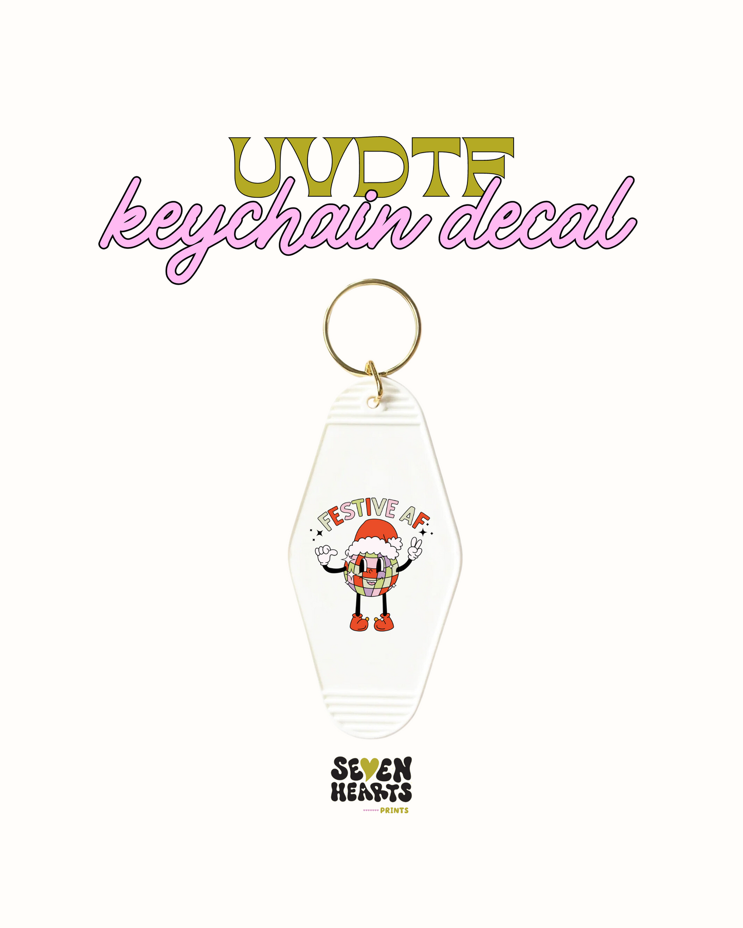 festive AF - Keychain Decal Set of 5 UVDTF