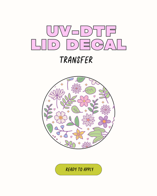 Pastel Flowers - Lid decal
