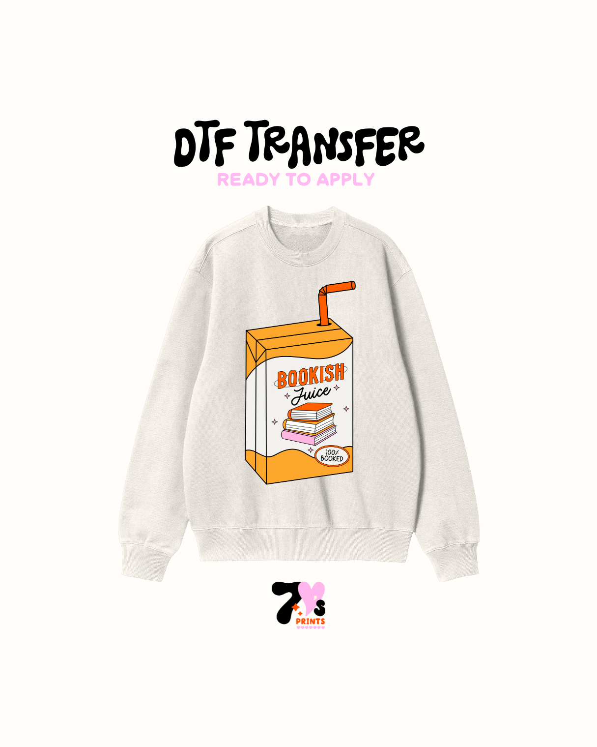 bookish juice orange - DTF Transfer