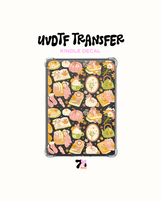 Fall green tea cup - UVDTF Kindle Decal