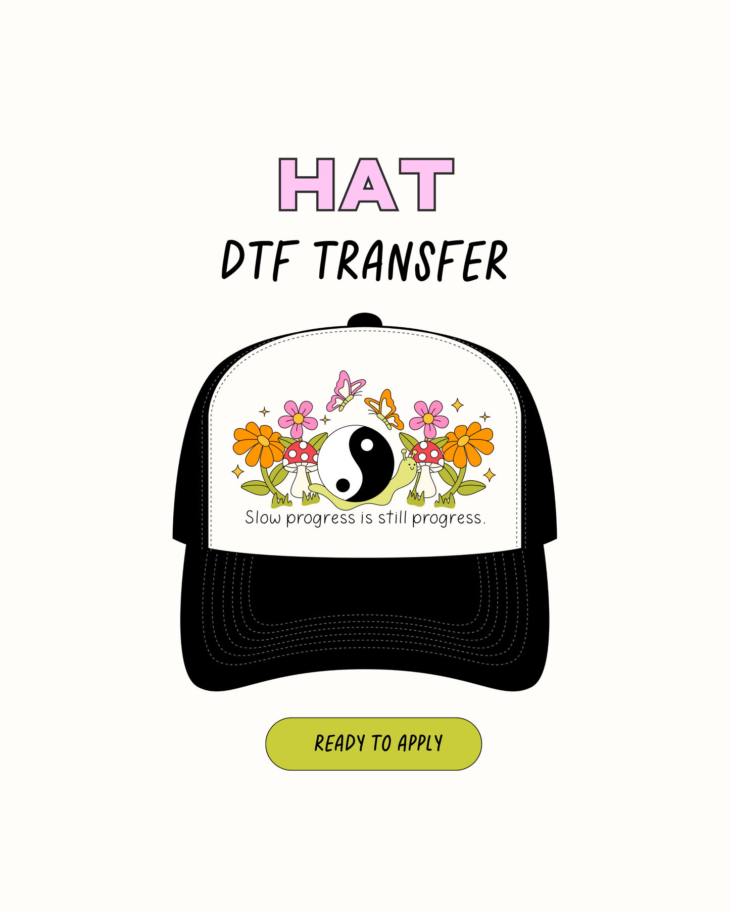 Proceso lento: transferencias de sombreros DTF 