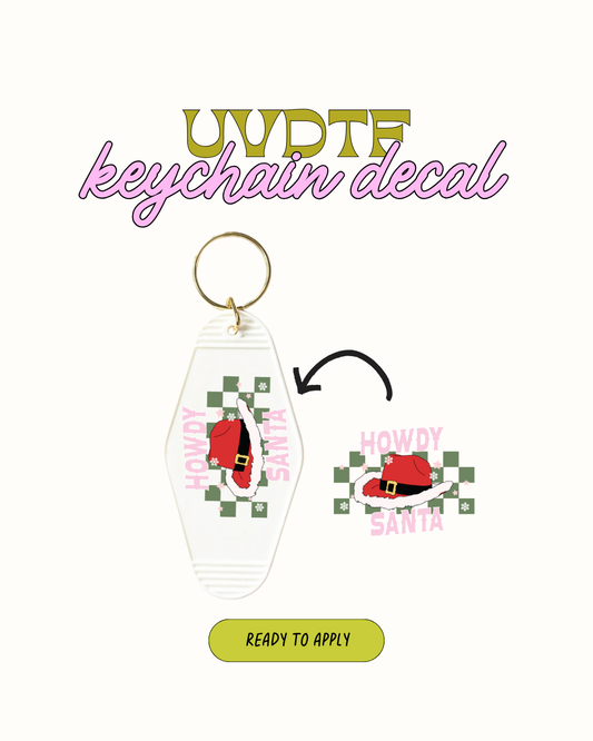 Howdy Santa - Keychain Decal Set of 5 UVDTF