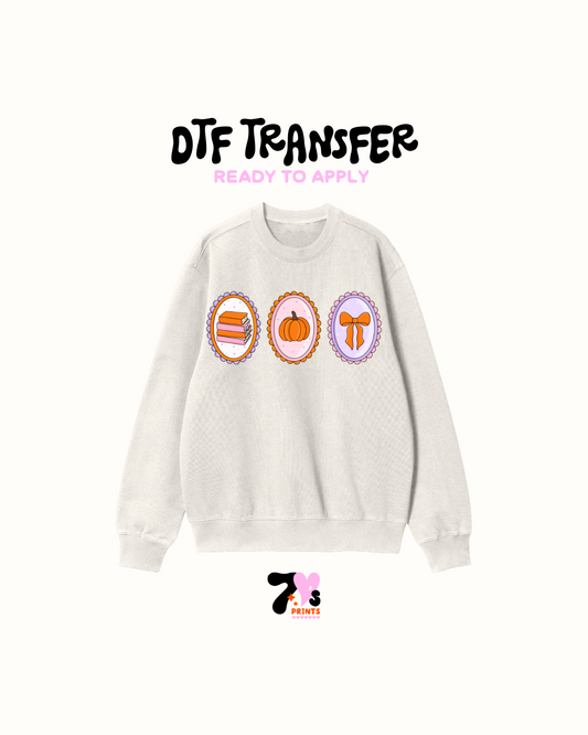 Books pumpkin - DTF Transfers