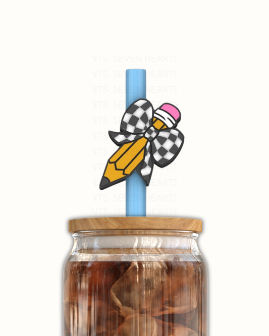 Pencil Friend 3D Straw Topper