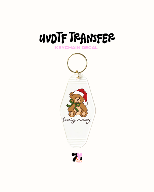 Beary Merry - UVDTF Keychain