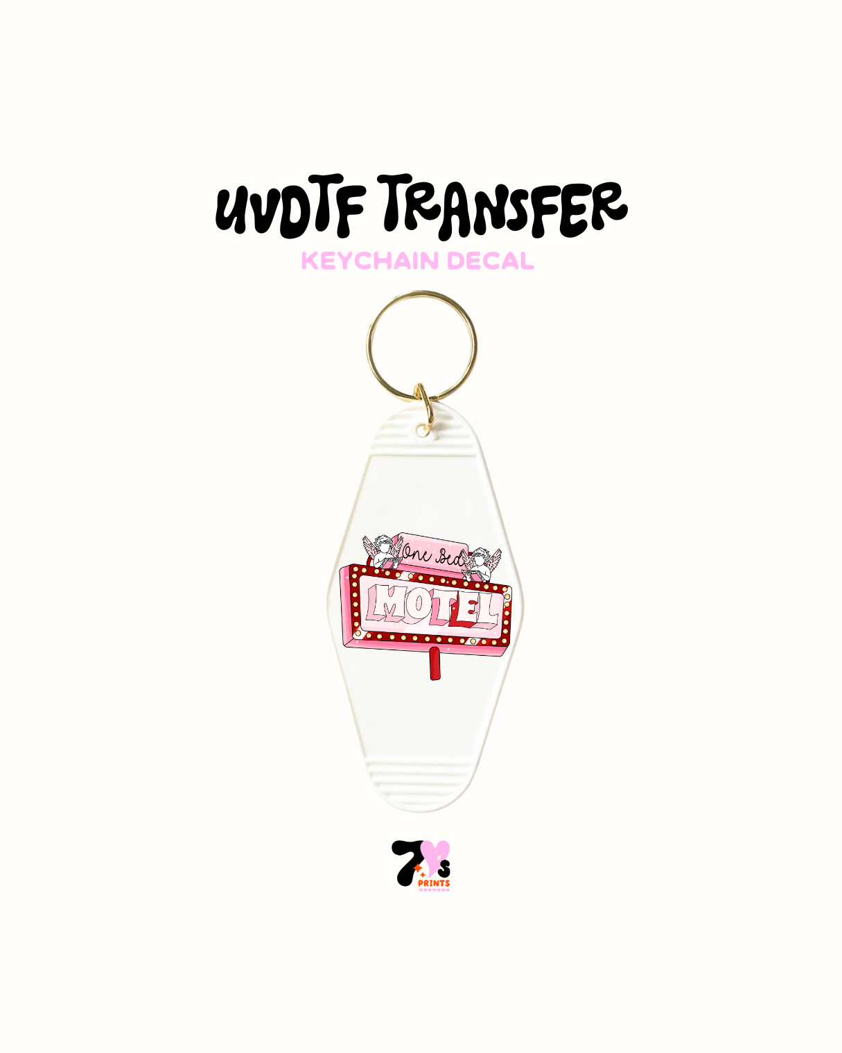One bed hotel- UVDTF Keychain