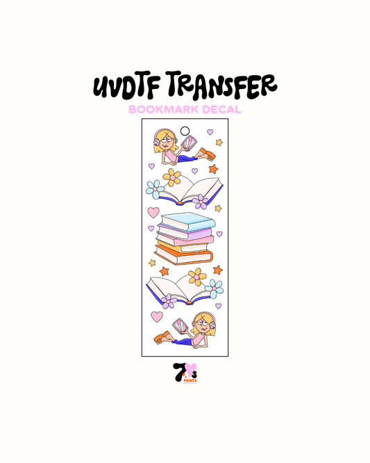 Lizzie and Books - UVDTF Bookmark Decal