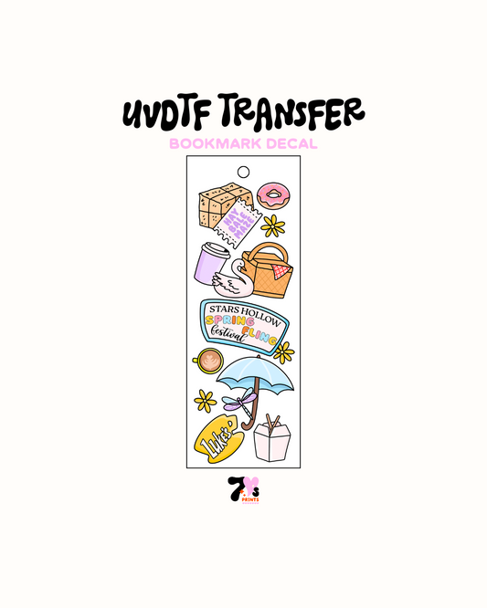 -Stars hollow UVDTF Bookmark Decal