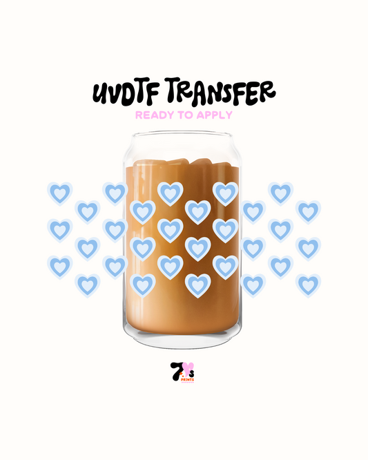 Blue hearts - UVDTF Wrap